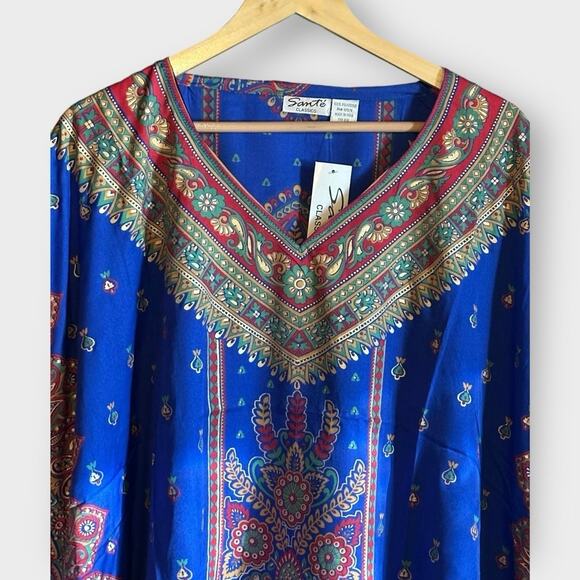 NWT Kaftan fits Small thru Plus size with bohemian hippie charm - Picture 2 of 3